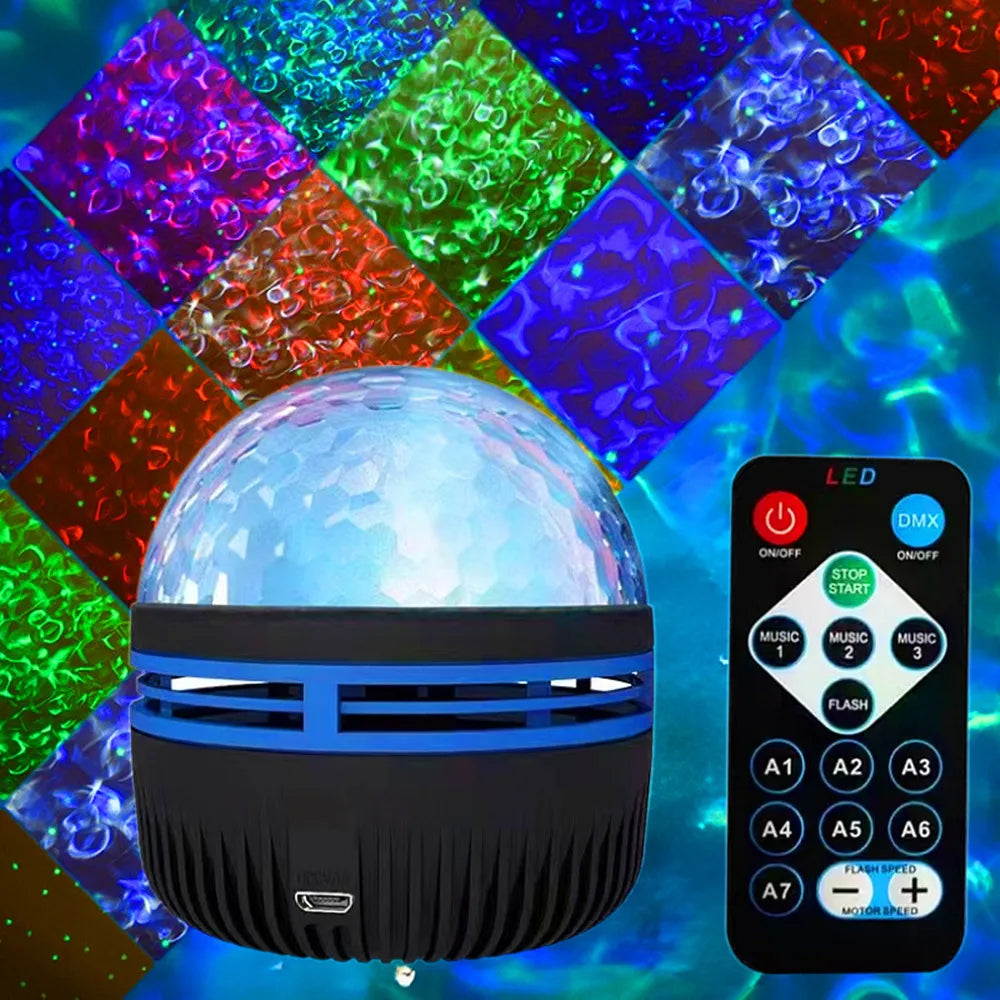 Aurora Projector LED Lamp Remote Control USB 5V Starry Projector Night Light Color-Changing for Room Decor Kids Birthday Gifts