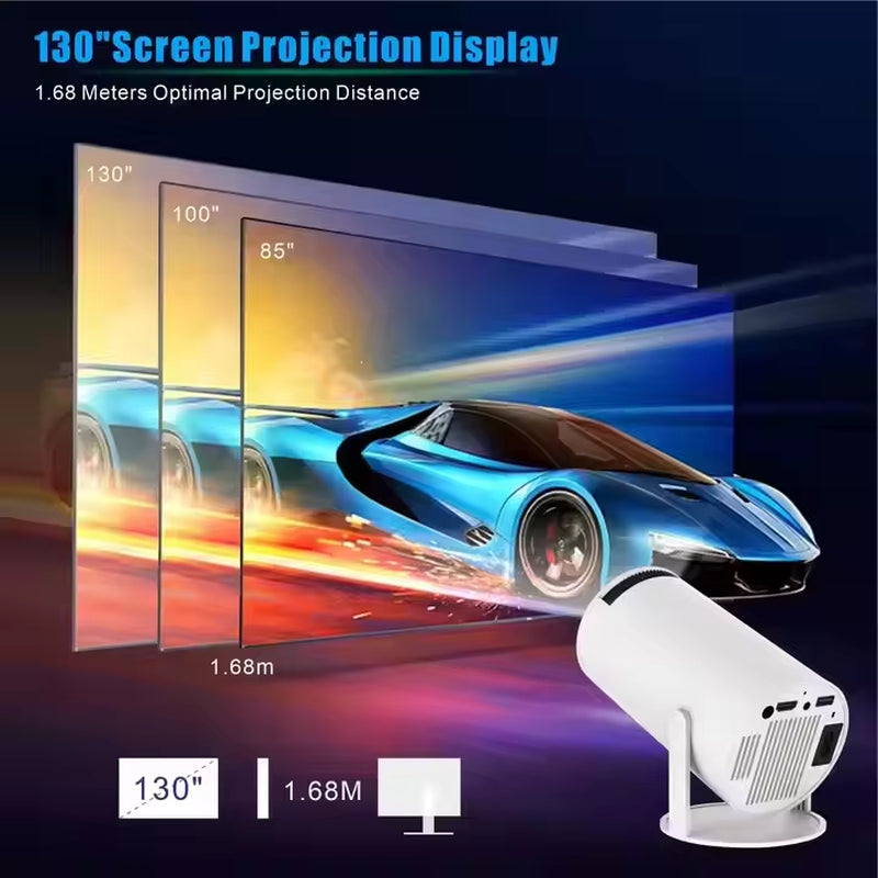 Hot Sale HY300 LCD Smart Projector Home Theater Video Portable LED Lamp Cable Sharing Screen Projector
