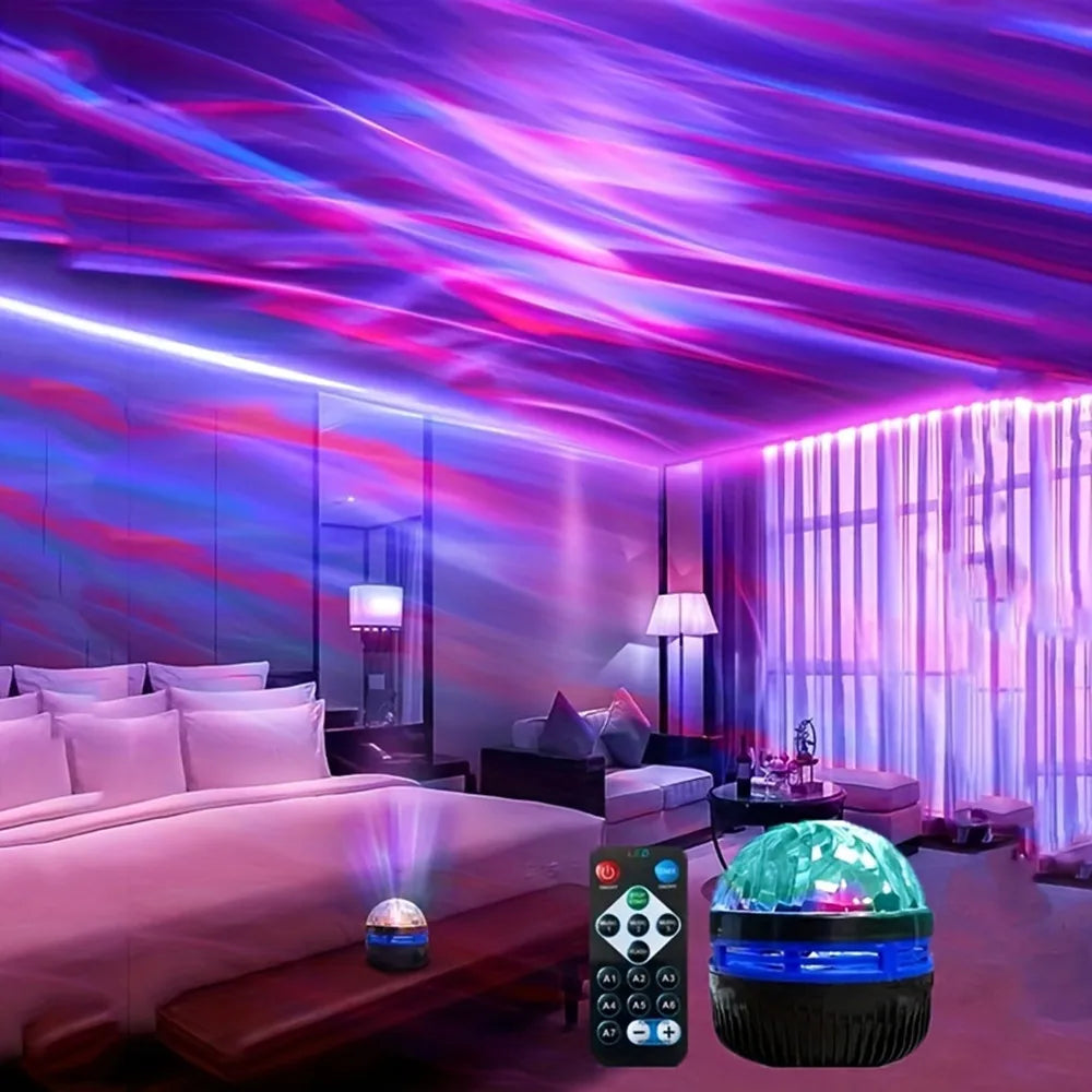 Aurora Projector LED Lamp Remote Control USB 5V Starry Projector Night Light Color-Changing for Room Decor Kids Birthday Gifts