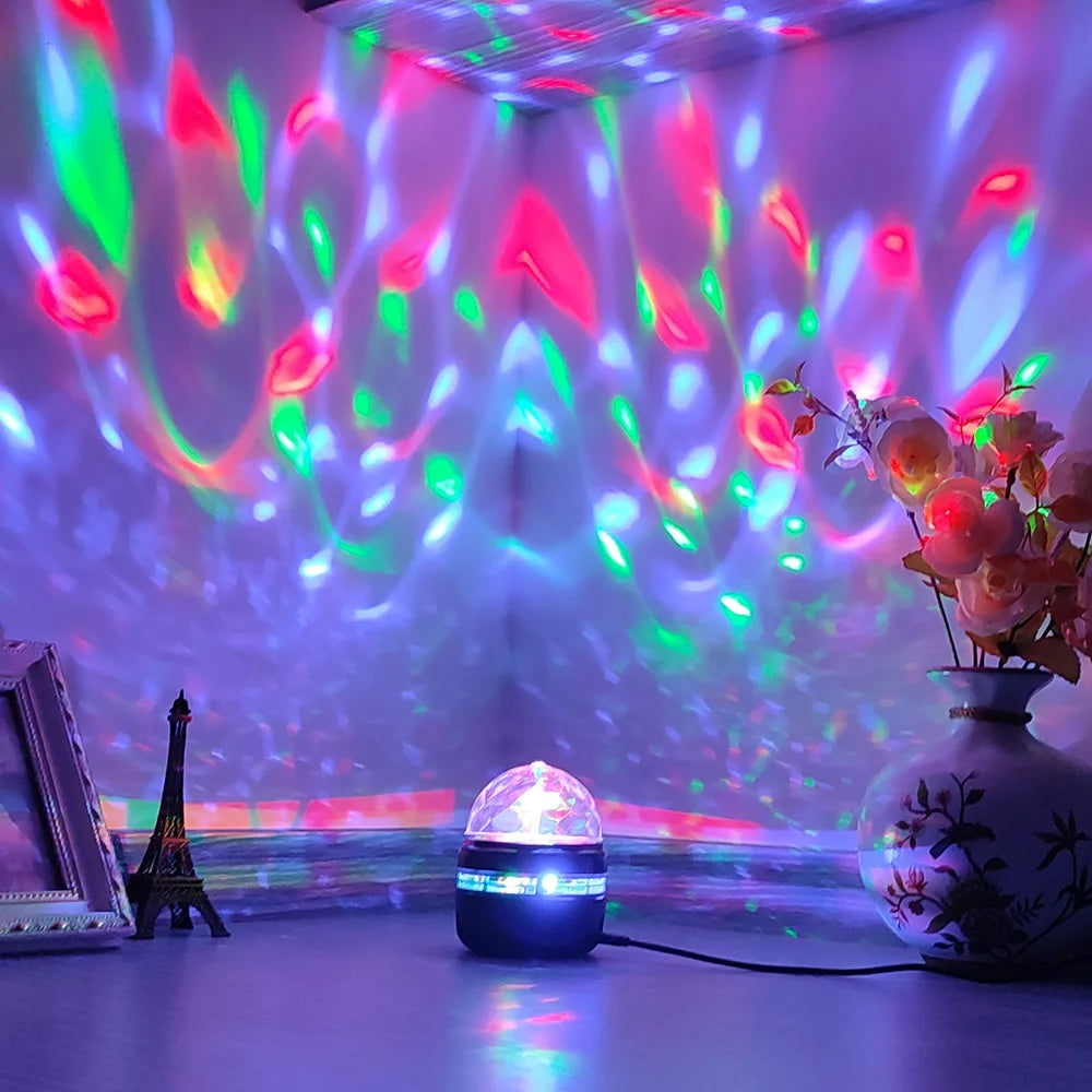 Aurora Projector LED Lamp Remote Control USB 5V Starry Projector Night Light Color-Changing for Room Decor Kids Birthday Gifts