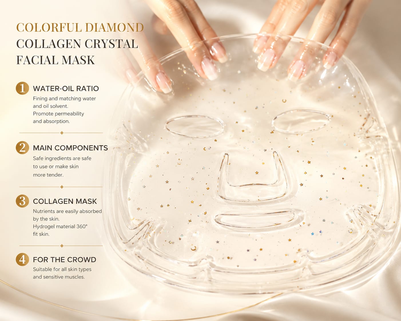 Crystal Glow – Premium Glitter Hydrogel Face Mask