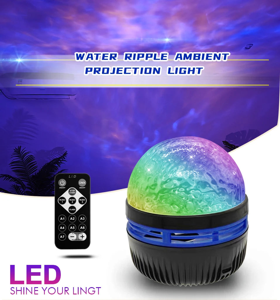 Aurora Projector LED Lamp Remote Control USB 5V Starry Projector Night Light Color-Changing for Room Decor Kids Birthday Gifts